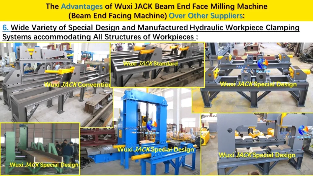 Automatic CNC Hydraulic Welding Section Steel Structure Member Facing Pipe Box Cross I H Beam End Face Milling Machine