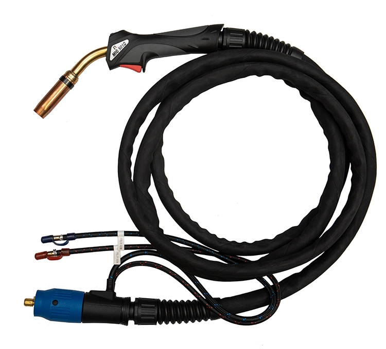 Rhk 2022 New Custom MB501 CE Certificate 3m 4m 5m Euro 500AMP CO2 Water Cooled 501d MIG Welding Torch with Euro Adaptor