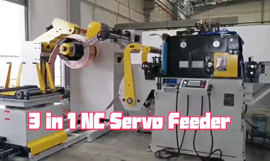 Coil Handling & Pressfeed Linesuncoiler, Straightener and Feeder 3 in 1 Machine with Cutting System for Wire Mesh Stamping